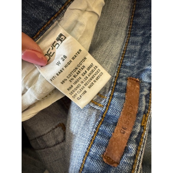 Joe's Jeans Mazy Easy High Water Distressed Skinny Jeans Blue 26 Relaxed Ripped - Picture 6 of 7